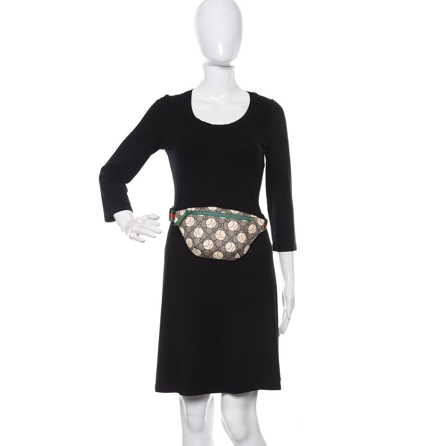 GG Supreme Monogram Baseballs Web Childrens Belt Bag