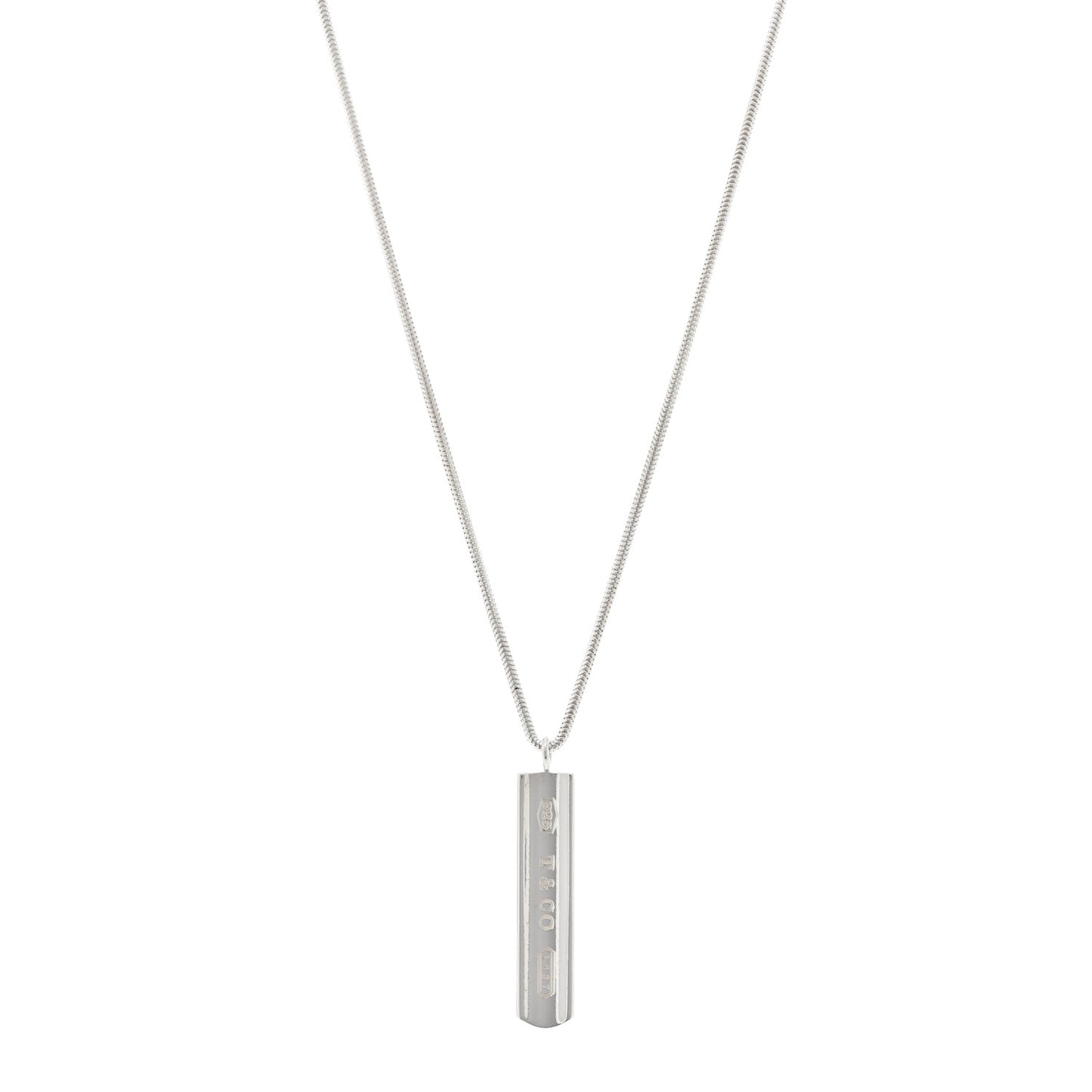 Sterling Silver 1837 Bar Pendant Necklace