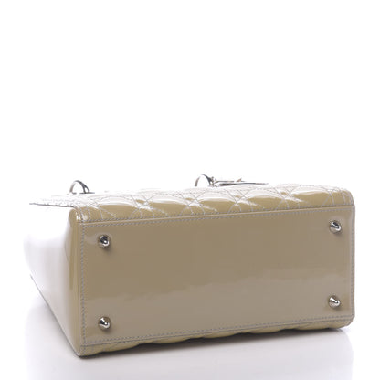 Christian Dior Patent Cannage Medium Lady Dior Beige 4 of 10