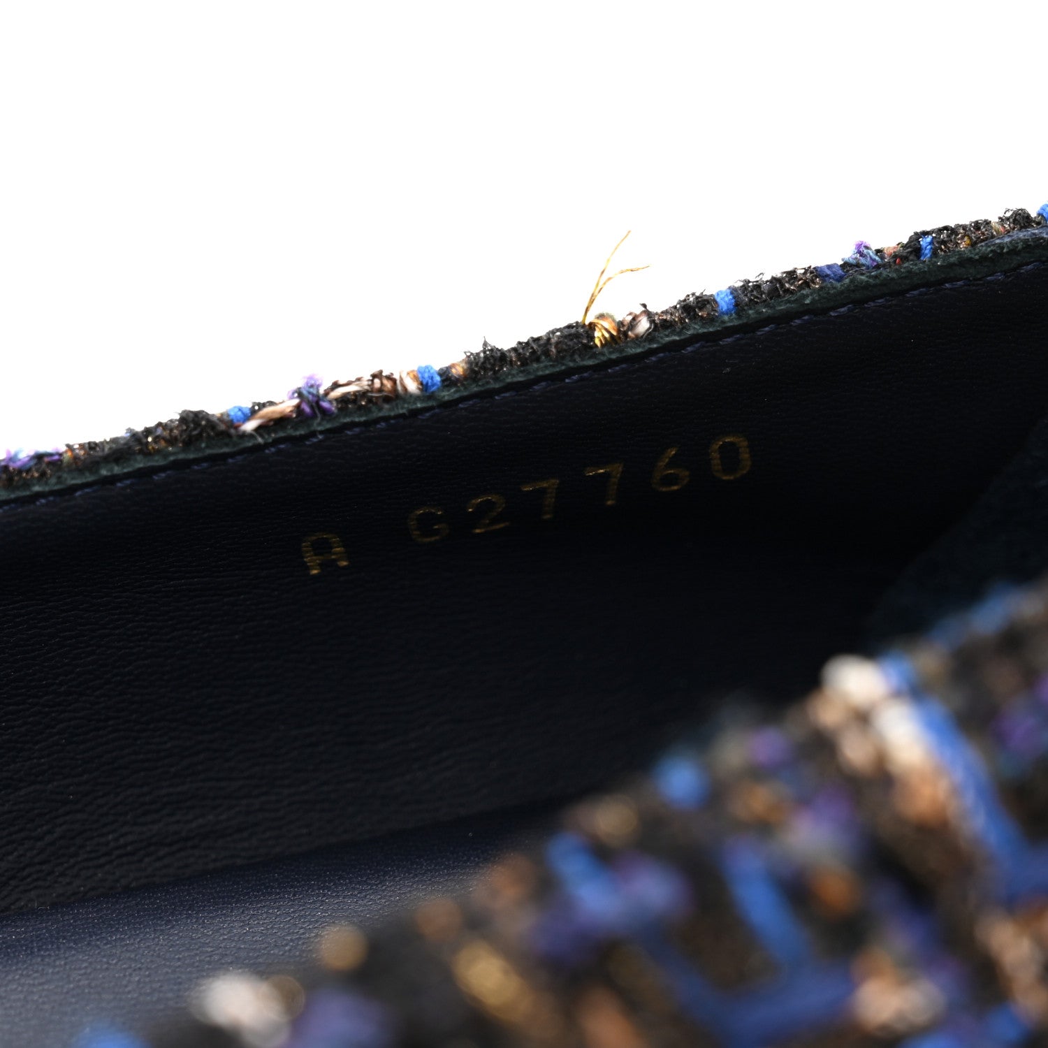 Chanel Tweed Lambskin Cap Toe Ballerina Flats 40 Navy Blue Black 9 of 10