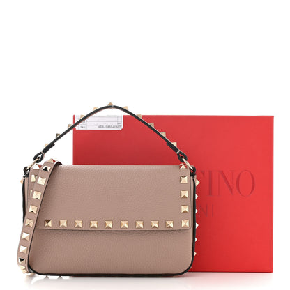 Valentino Garavani Grainy Calfskin Rockstud Crossbody Pouch Poudre 10 of 10