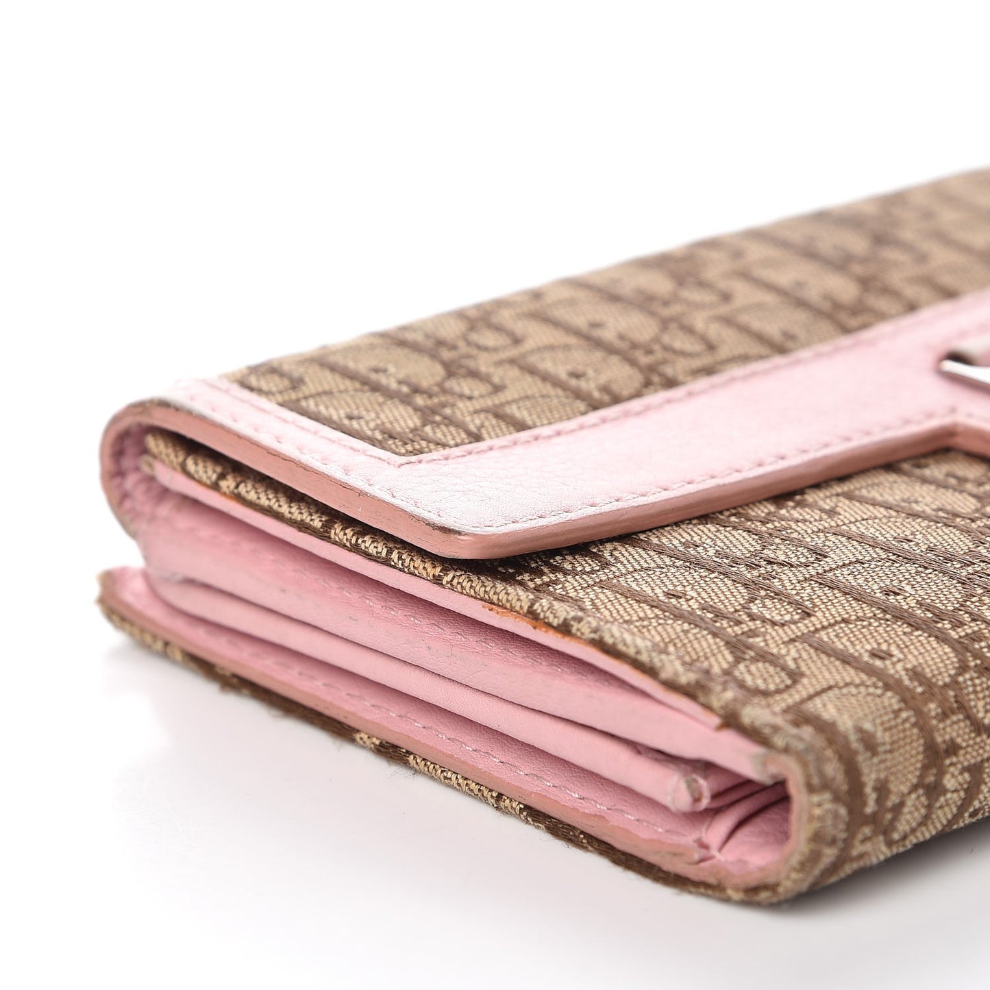 Monogram Long Flap Wallet Pink