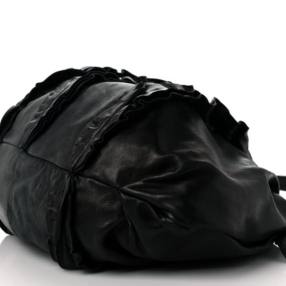Prada Nappa Ruffle Hobo Black 9 of 10
