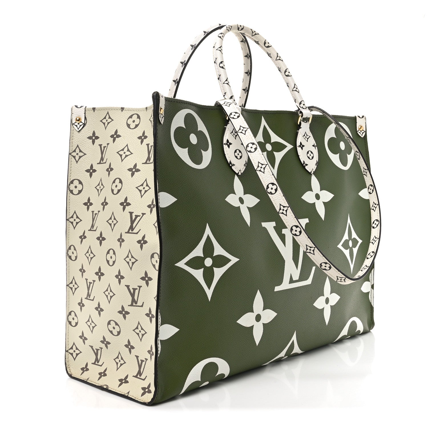 Louis Vuitton Monogram Giant Onthego GM Kaki Beige 3 of 10