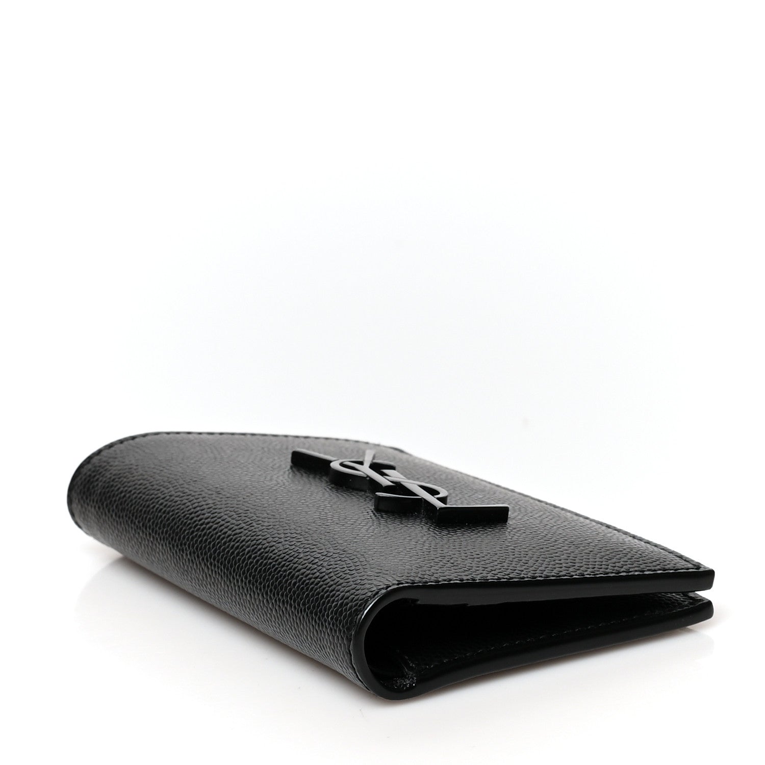 Saint Laurent Grain De Poudre Monogram Bi-Fold Wallet Black 4 of 7
