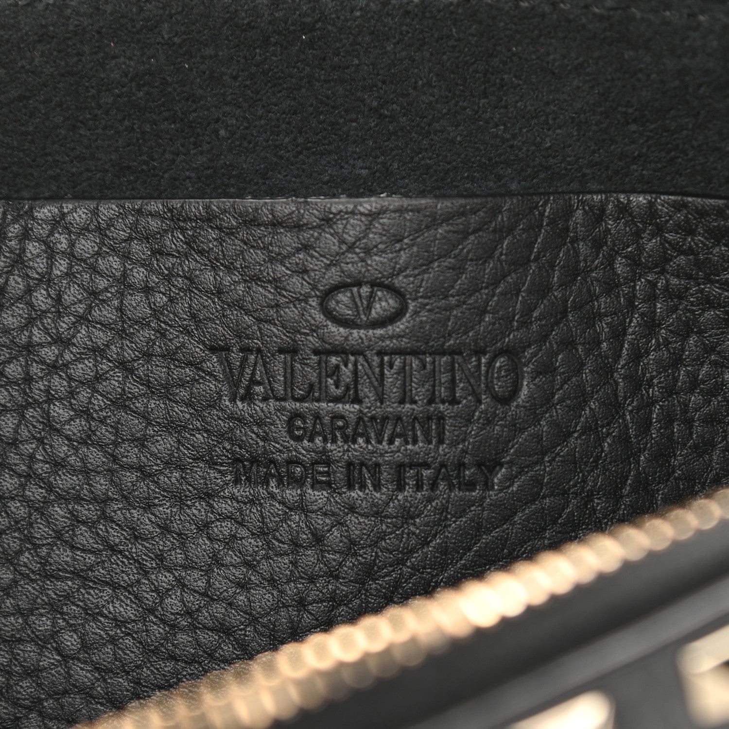 Valentino Garavani Pebbled Calfskin Rockstud Double Zip Camera Crossbody Bag Black 8 of 11