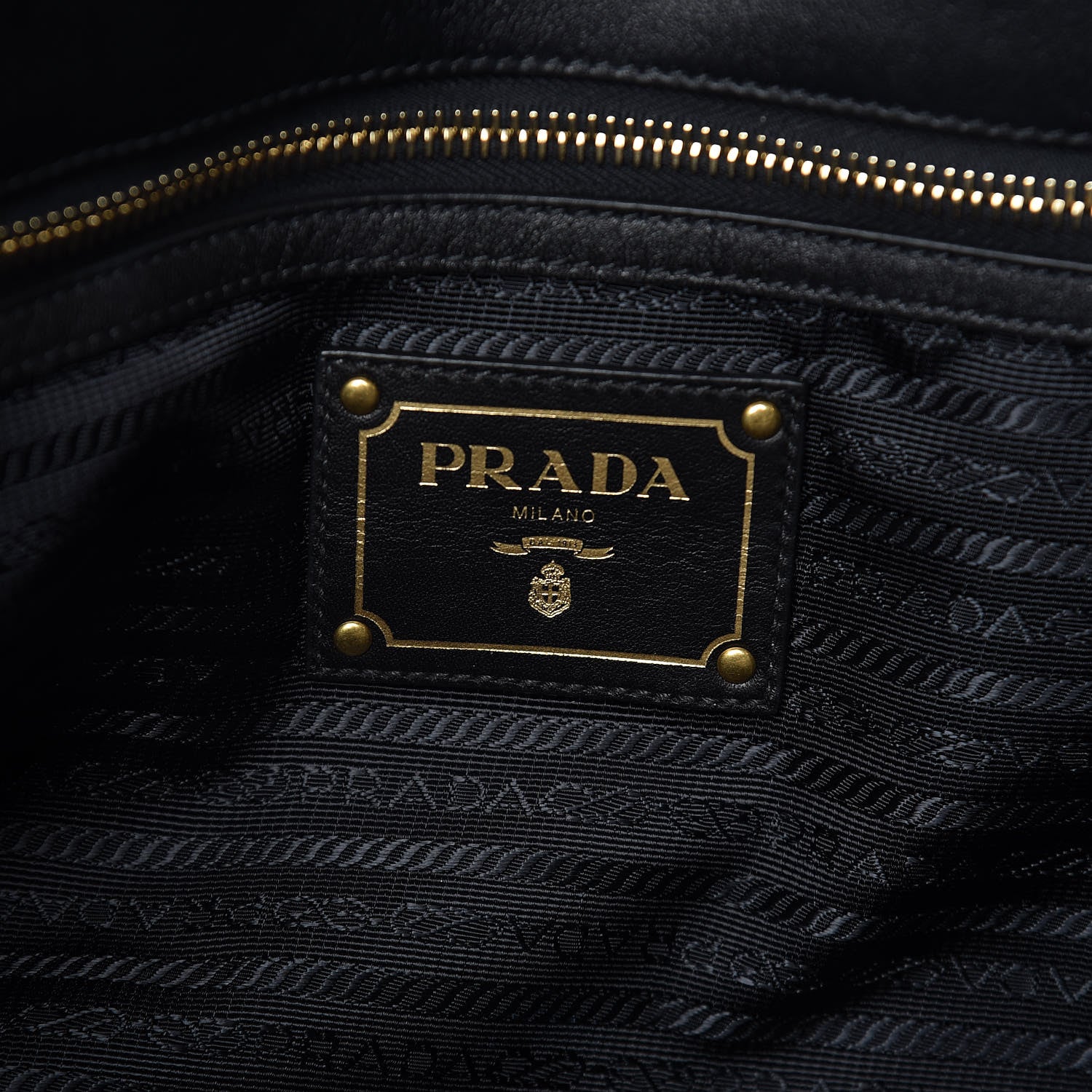 Prada Soft Calf Shopping Tote Black 7 of 13