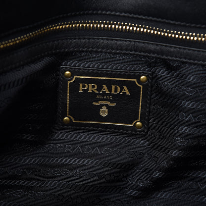 Prada Soft Calf Shopping Tote Black 7 of 13