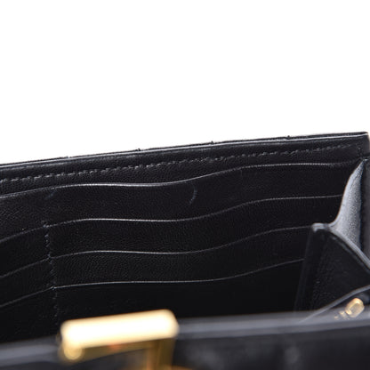 Saint Laurent Lambskin Matelasse Monogram Large Vicky Continental Wallet Black 8 of 8