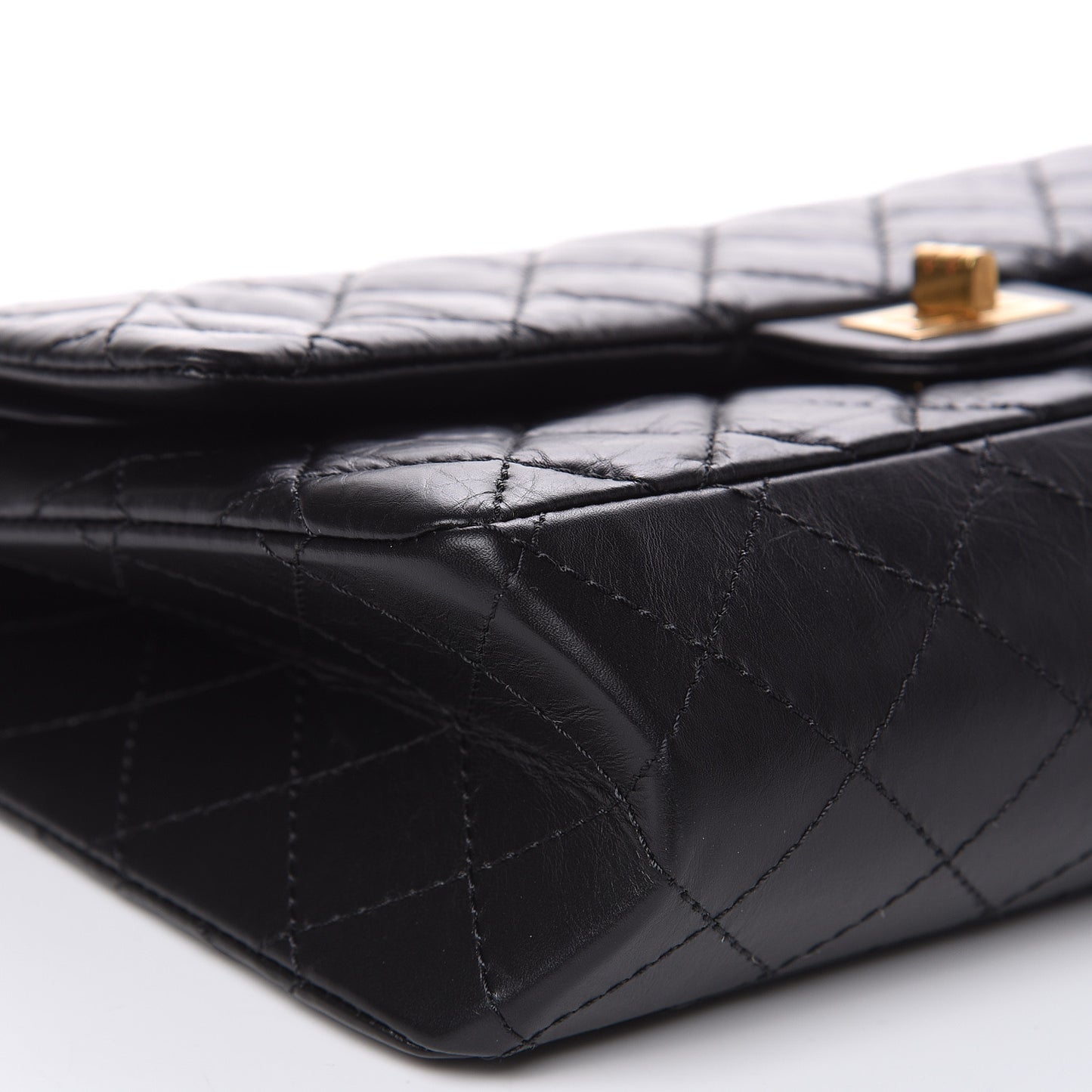 Aged Calfskin Quilted 2.55 Reissue 226 Flap Black