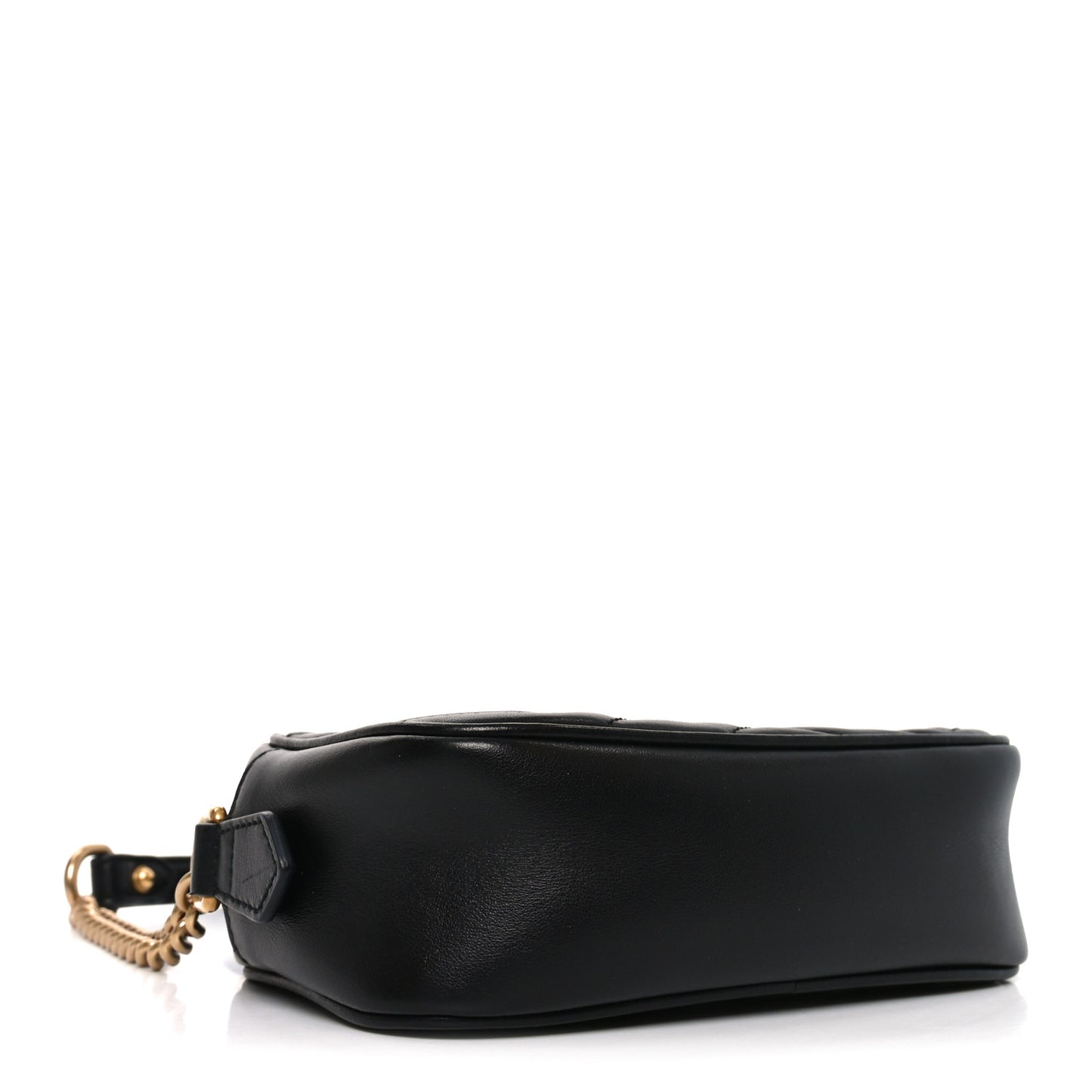 Calfskin Matelasse Mini GG Marmont Chain Shoulder Bag Black