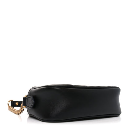 Gucci Calfskin Matelasse Mini GG Marmont Chain Shoulder Bag Black 4 of 11