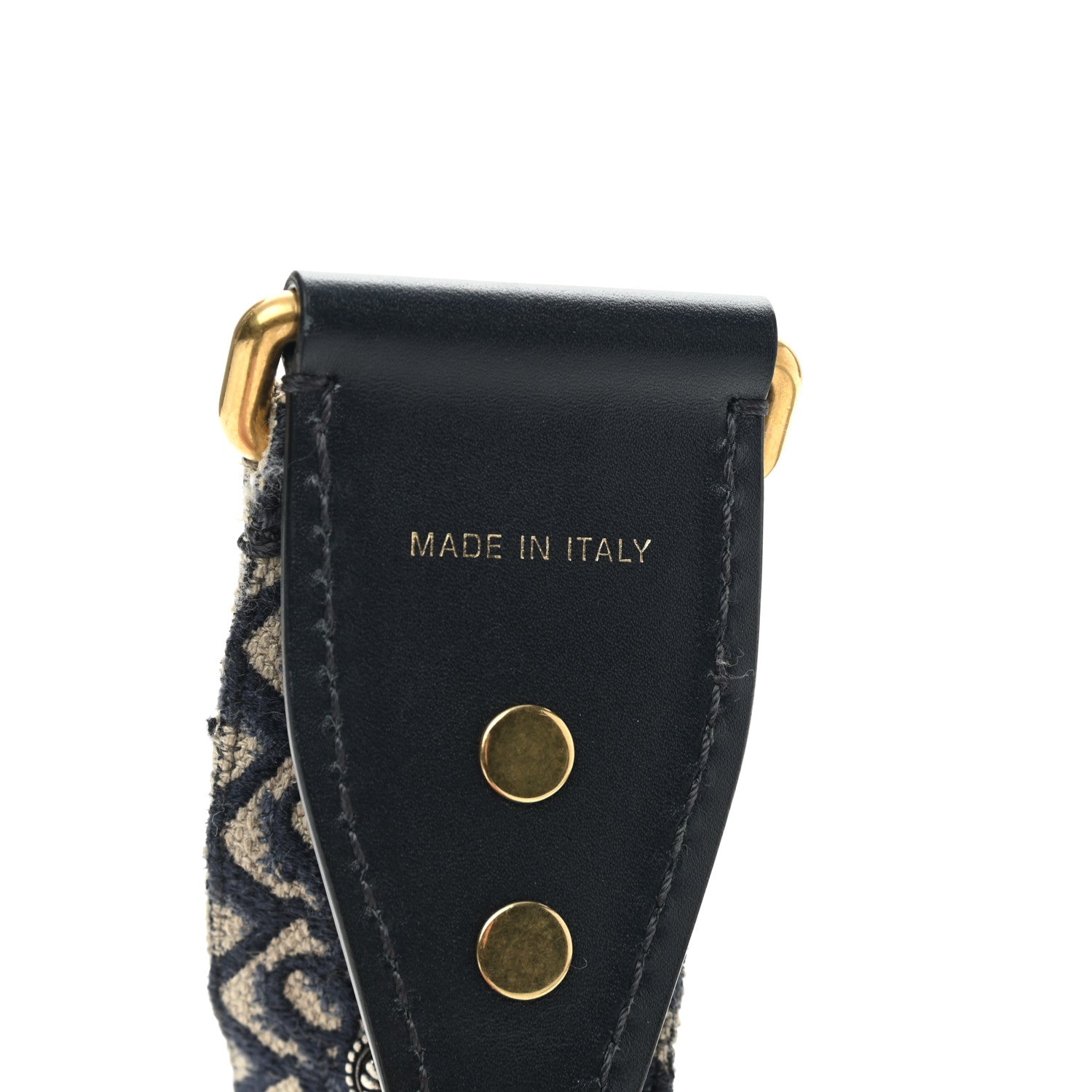 Christian Dior Oblique Studded Shoulder Strap Blue 5 of 5