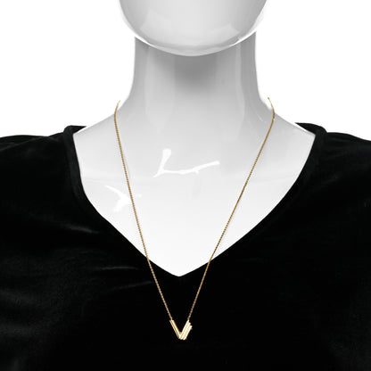 Louis Vuitton LV And Me Letter V Necklace Gold 2 of 5