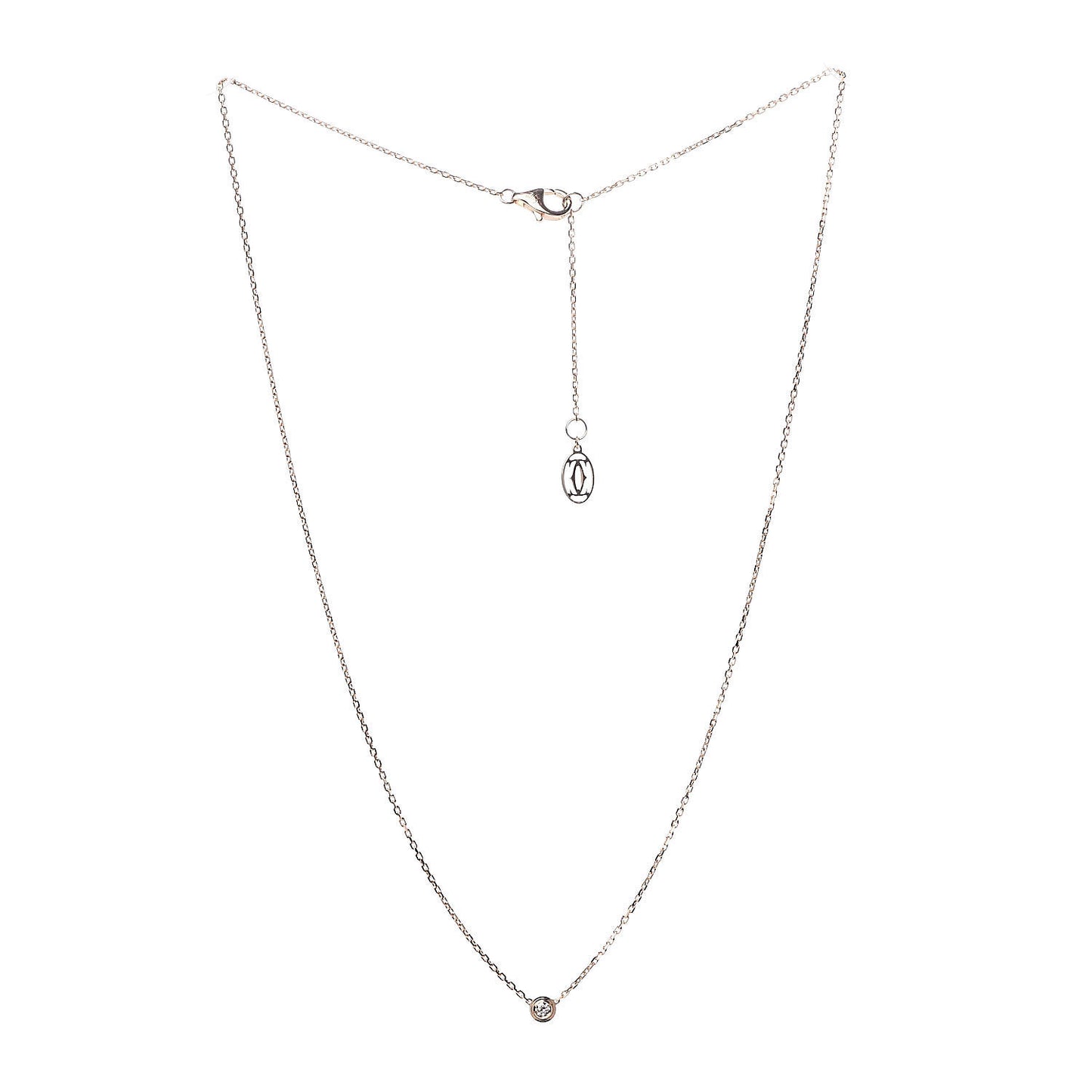 18K Pink Gold Diamond XS D'Amour Pendant Necklace