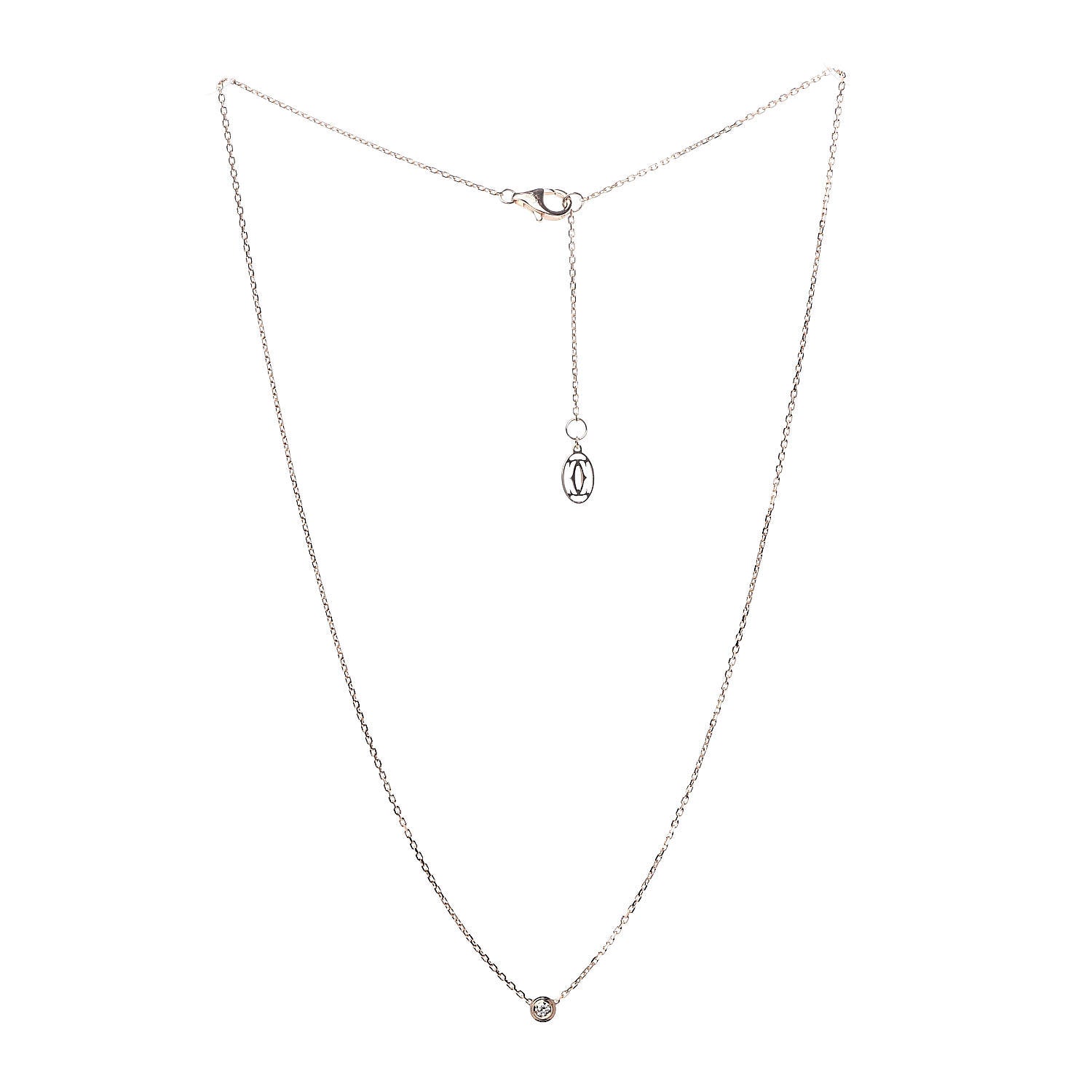 Cartier 18K Pink Gold Diamond XS D'Amour Pendant Necklace 3 of 6