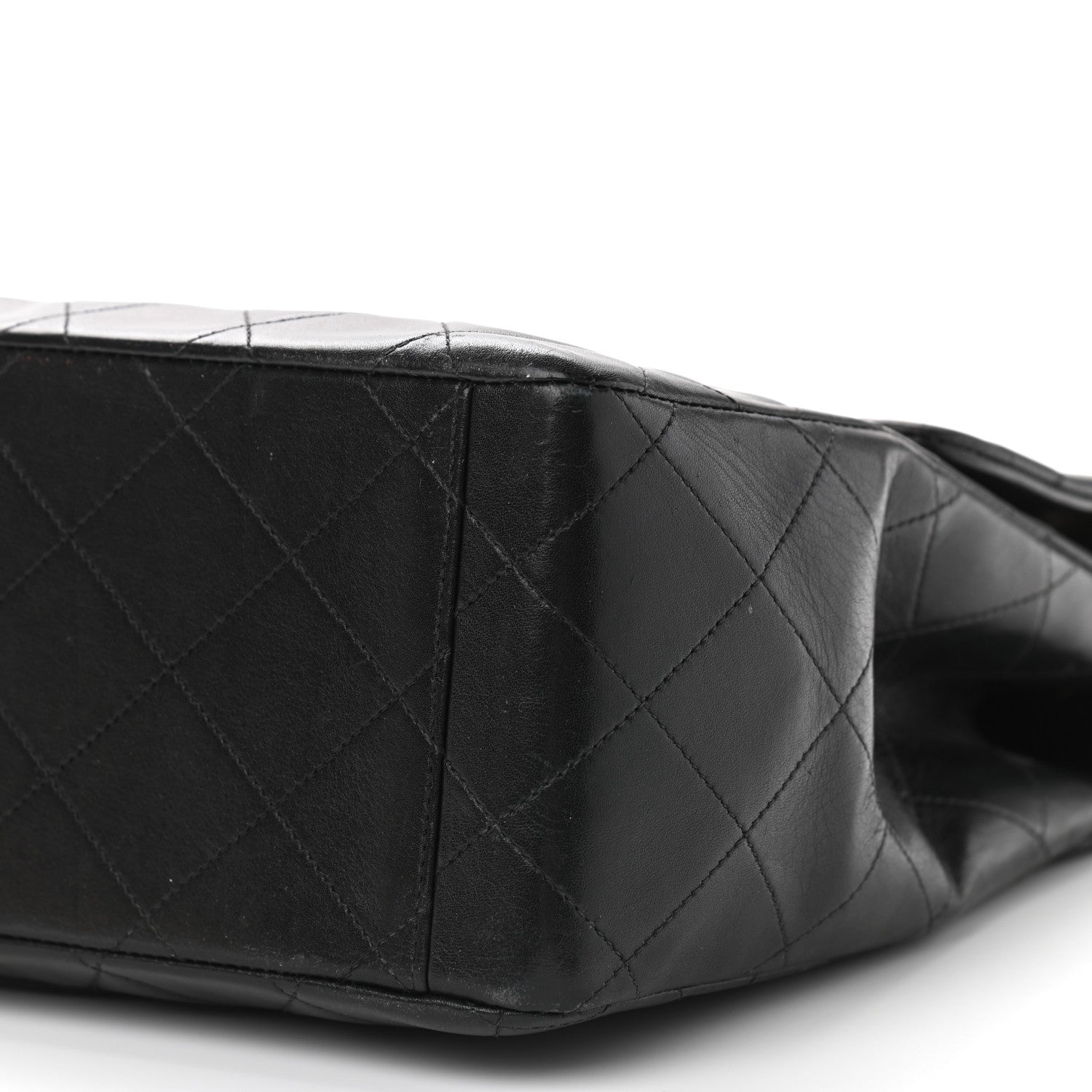 Chanel Lambskin Quilted XL Jumbo Single Flap Black 12 of 21