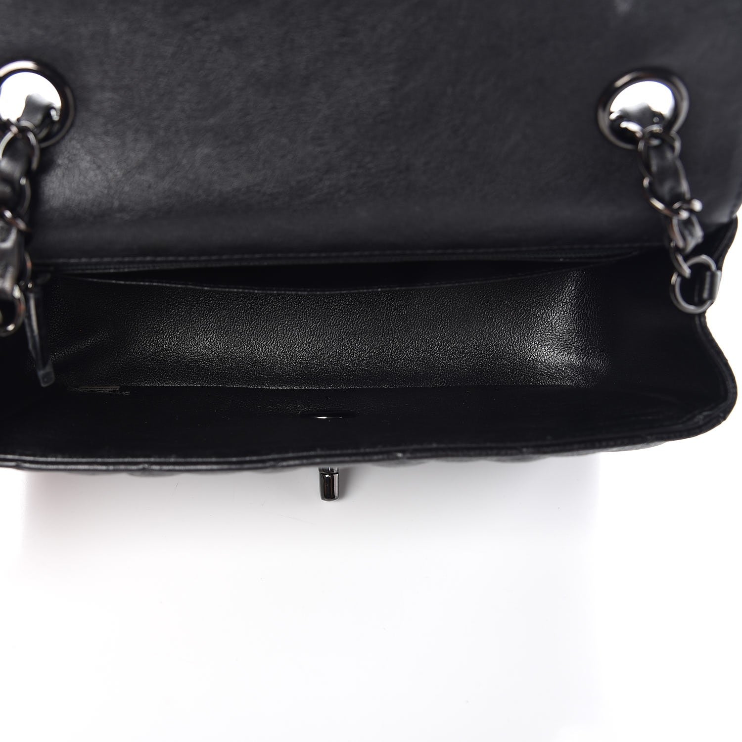 Chanel Crumpled Calfskin Quilted Mini Rectangular Flap So Black 5 of 8