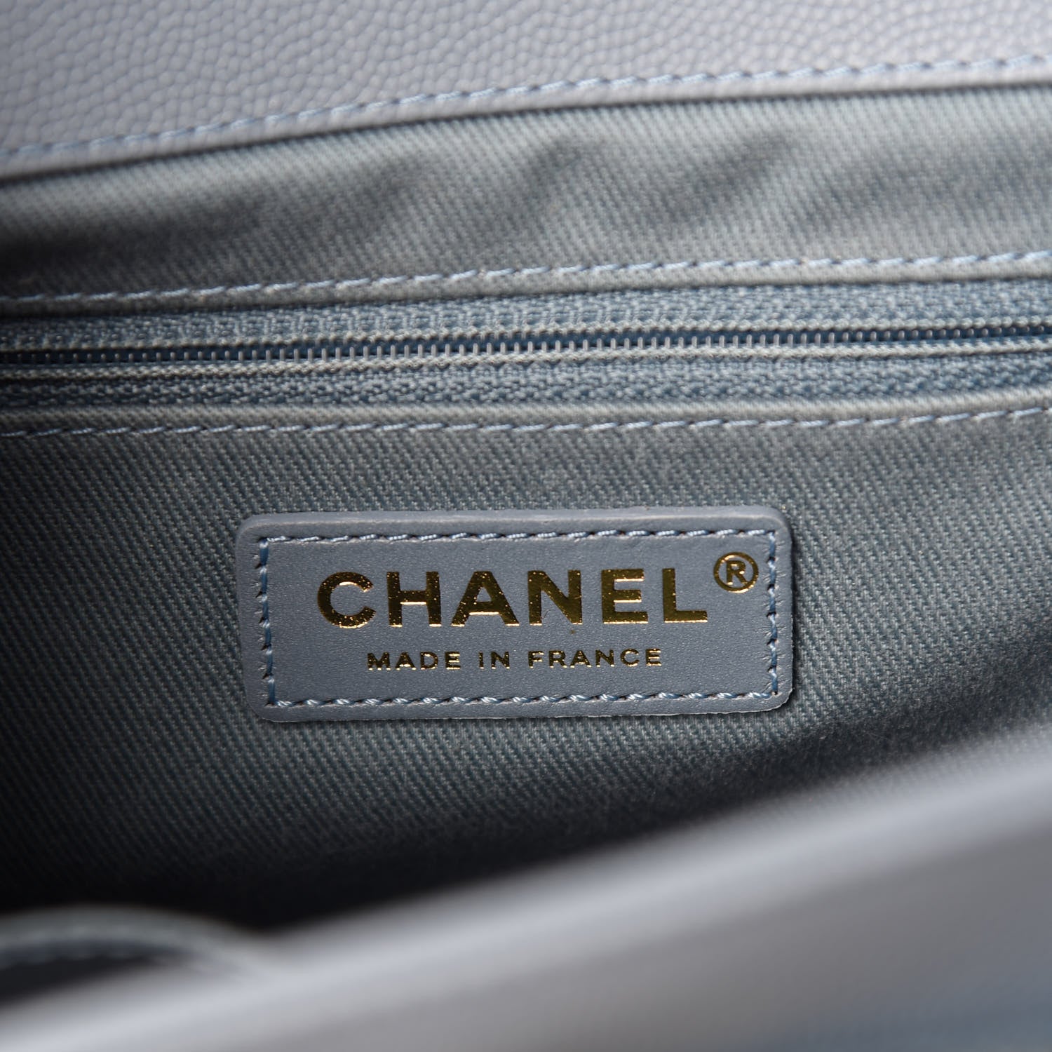 Chanel Caviar Quilted Medium Business Affinity Flap Blue 5 of 10