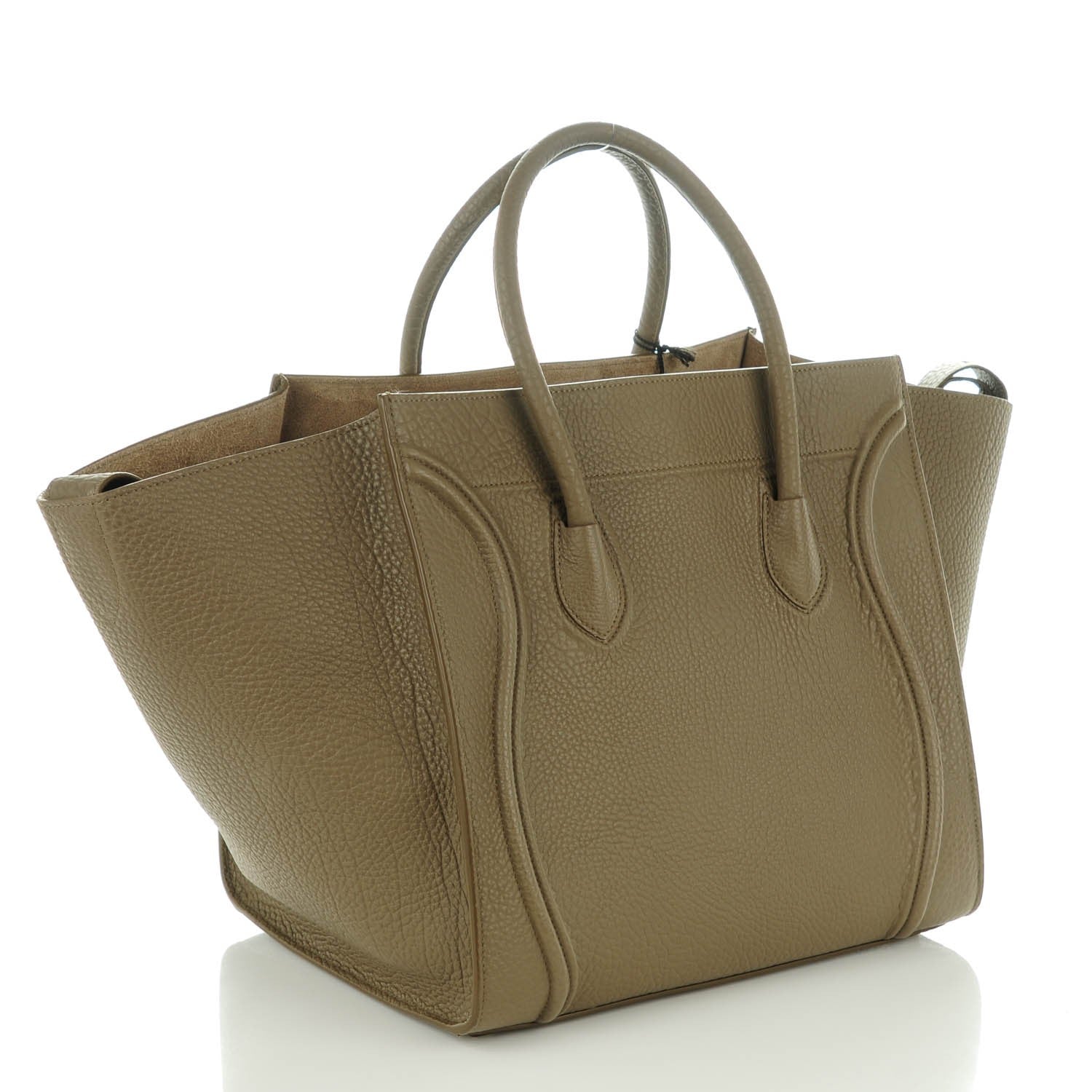 Celine Bullhide Calfskin Medium Phantom Luggage Taupe 3 of 7