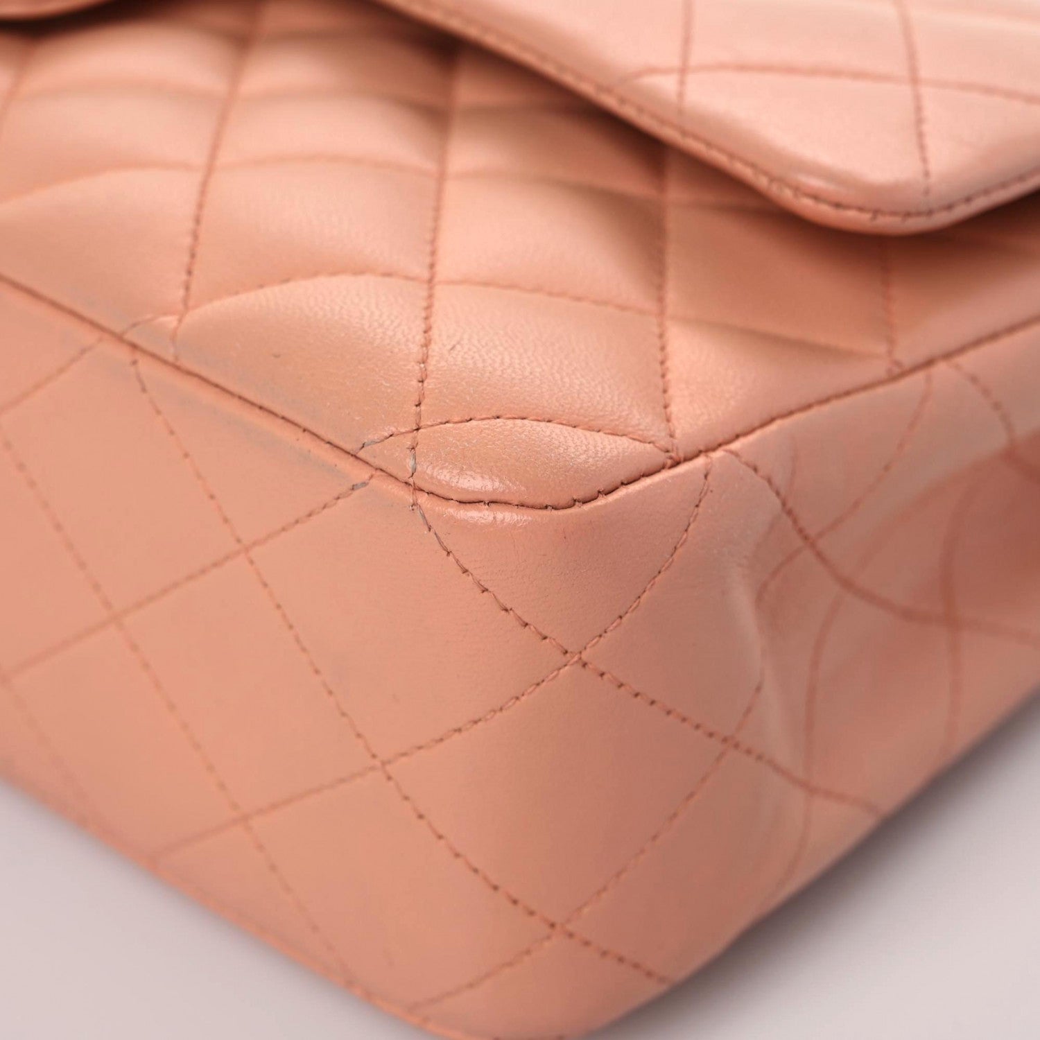 Chanel Lambskin Quilted Medium Double Flap Light Pink 11 of 16