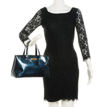 Louis Vuitton Vernis Wilshire PM Blue Nuit 2 of 7