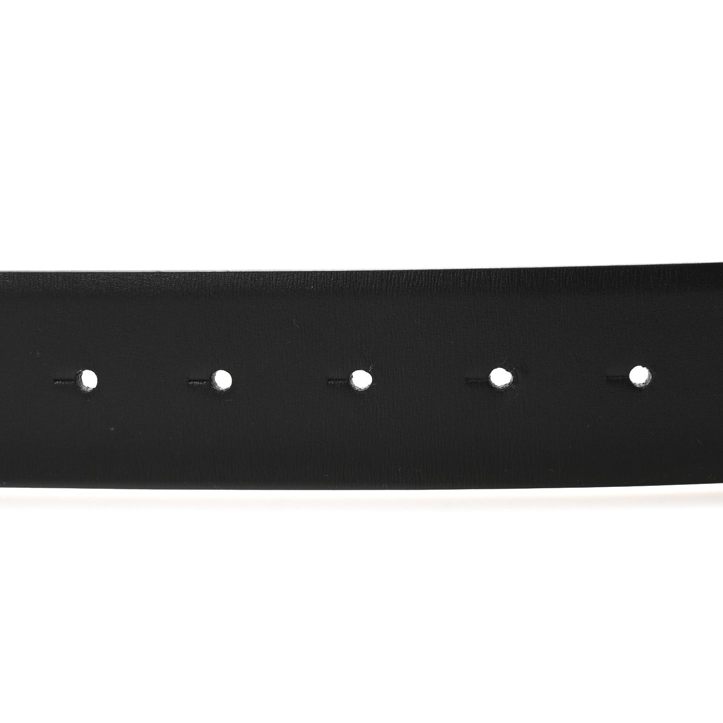 Glossy Calfskin Crystal One Stud Reversible Belt 100 40 Black Light Ivory