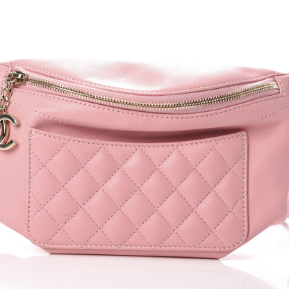 Chanel Lambskin Quilted Waist Belt Bag Pink 8 of 10