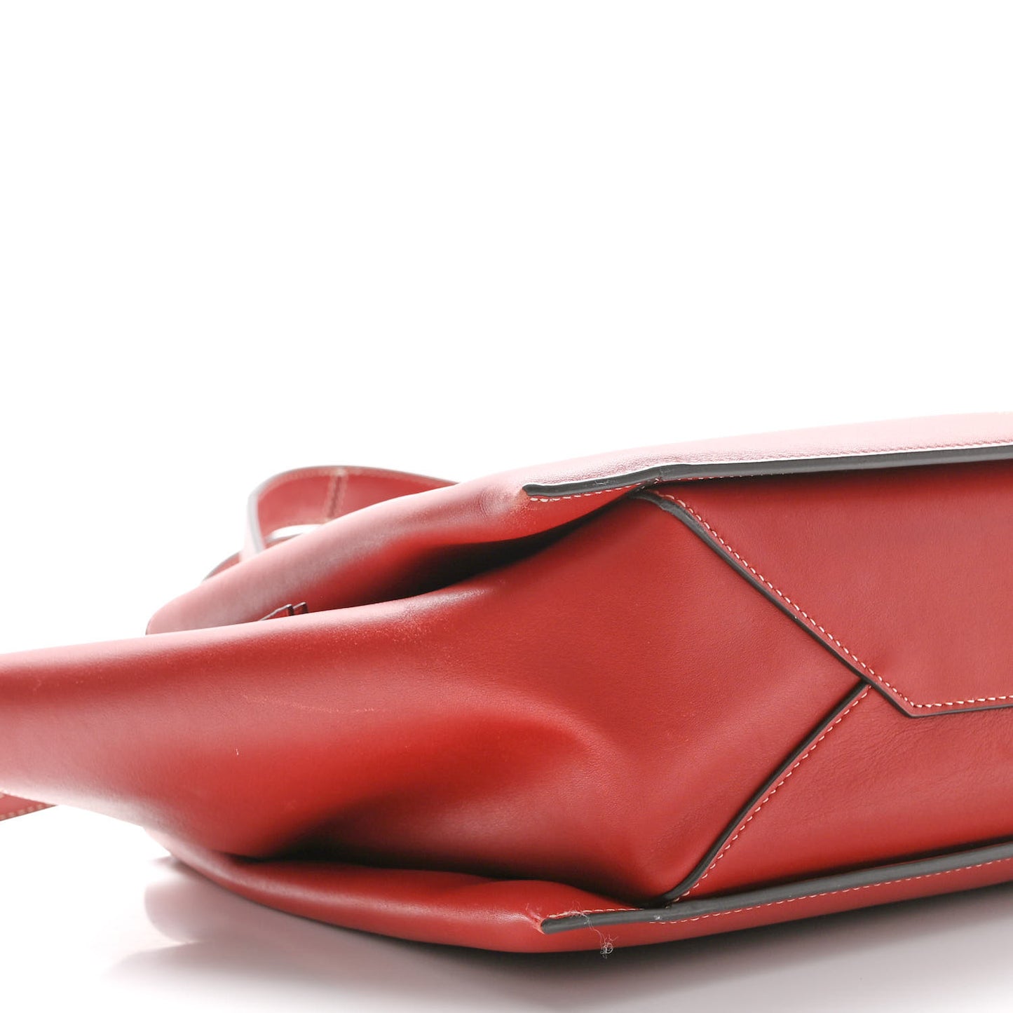 Calfskin Medium Tri-Fold Bag Red Wood
