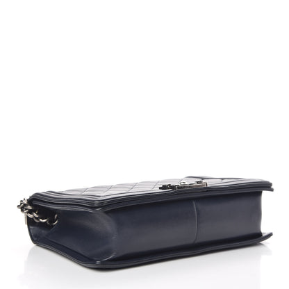 Chanel Lambskin Quilted New Medium Boy Flap Navy 4 of 15