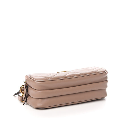 Gucci Calfskin Matelasse Mini GG Marmont Chain Crossbody Bag Porcelain Rose 3 of 12