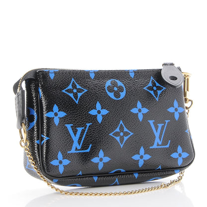 Louis Vuitton Colored Monogram Mini Pochette Accessories Blue Black 3 of 7