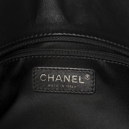 Chanel Calfskin Surpique Chevron Large Flap Black 7 of 14