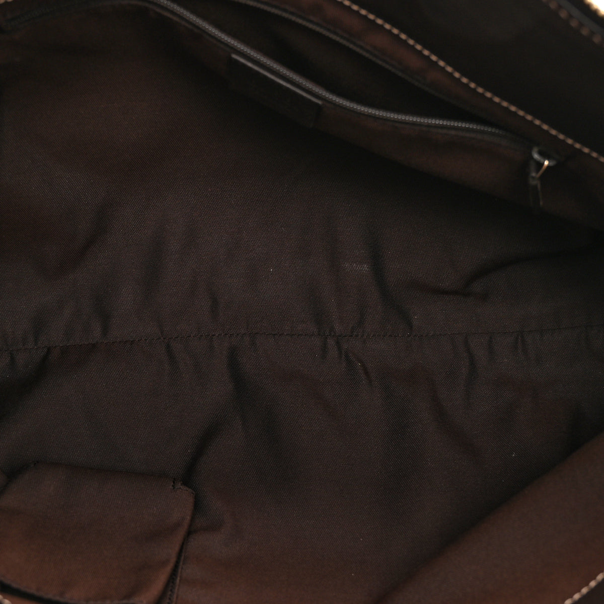 Gucci Monogram D Gold Tote Dark Brown 5 of 10