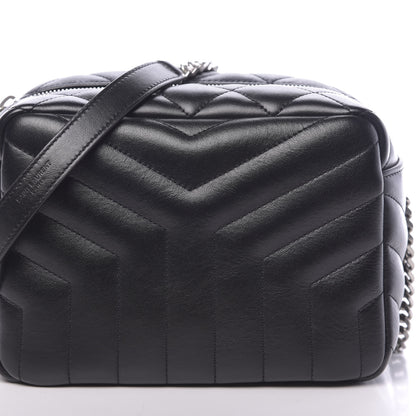 Saint Laurent Calfskin Y Quilted Monogram Small Loulou Bowling Bag Black 7 of 9