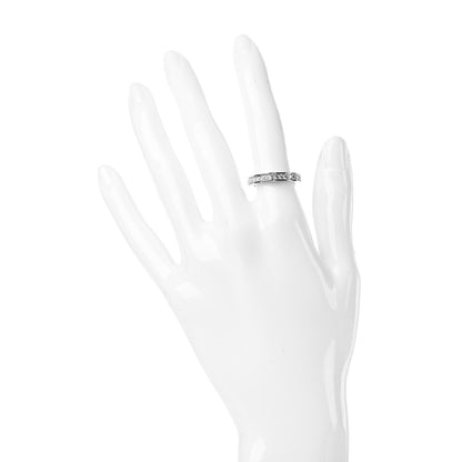 Cartier 18K White Gold Diamond Flat C Ring 51 5.75 2 of 6