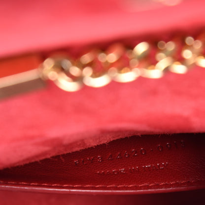 Saint Laurent Grain De Poudre Small Monogram Kate Satchel Red 7 of 7