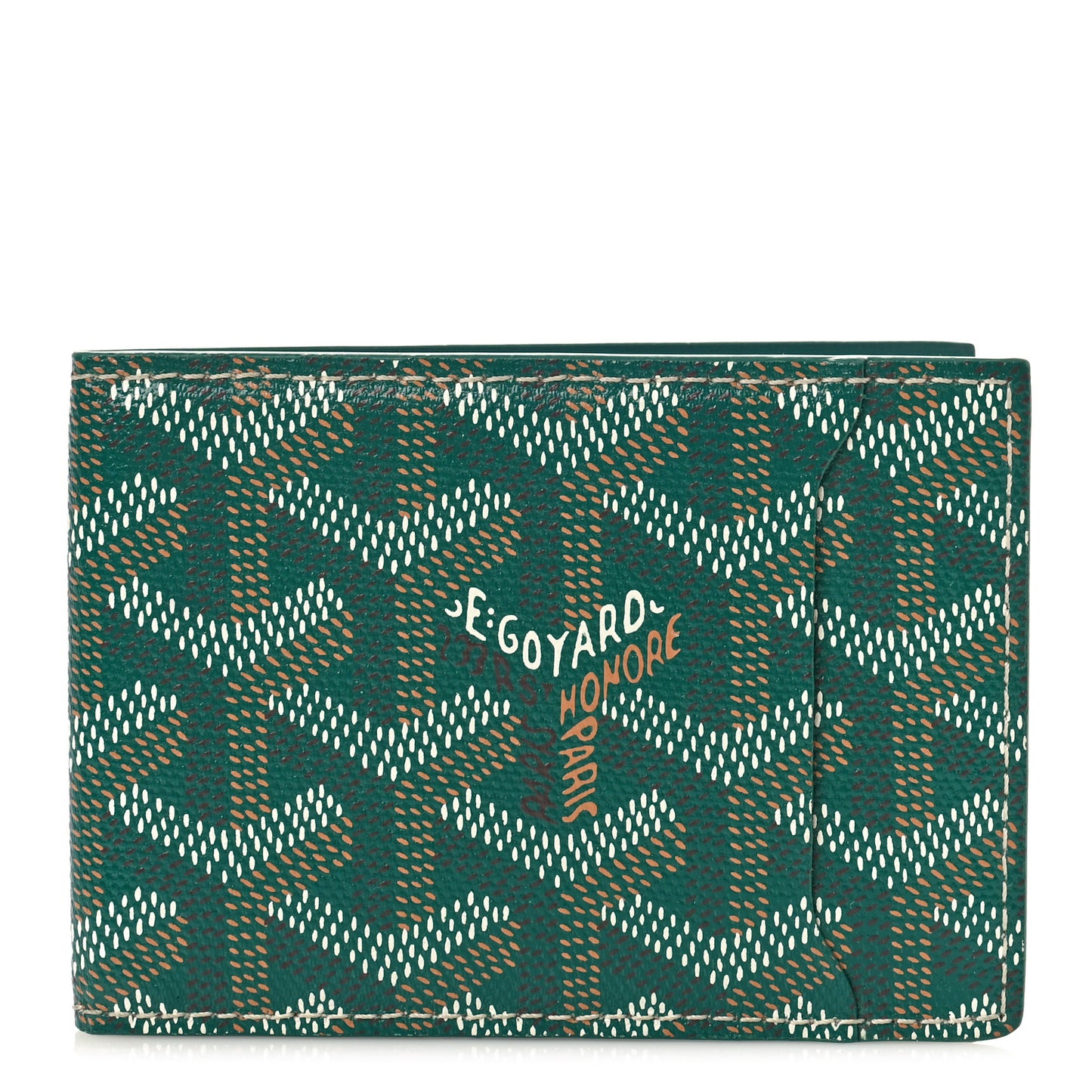 Goyardine Bi-Fold Victoire PM Wallet Green