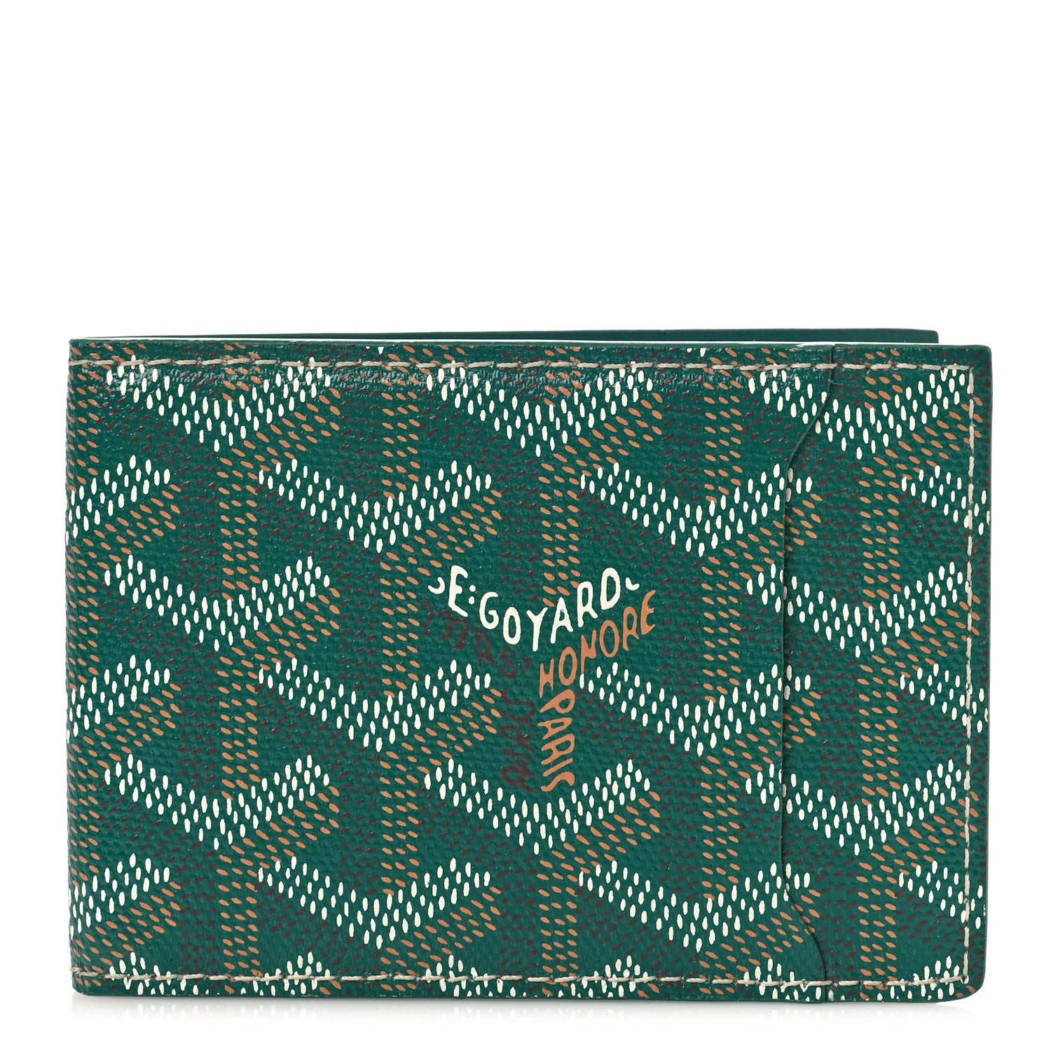 Goyard Goyardine Bi-Fold Victoire PM Wallet Green 1 of 8