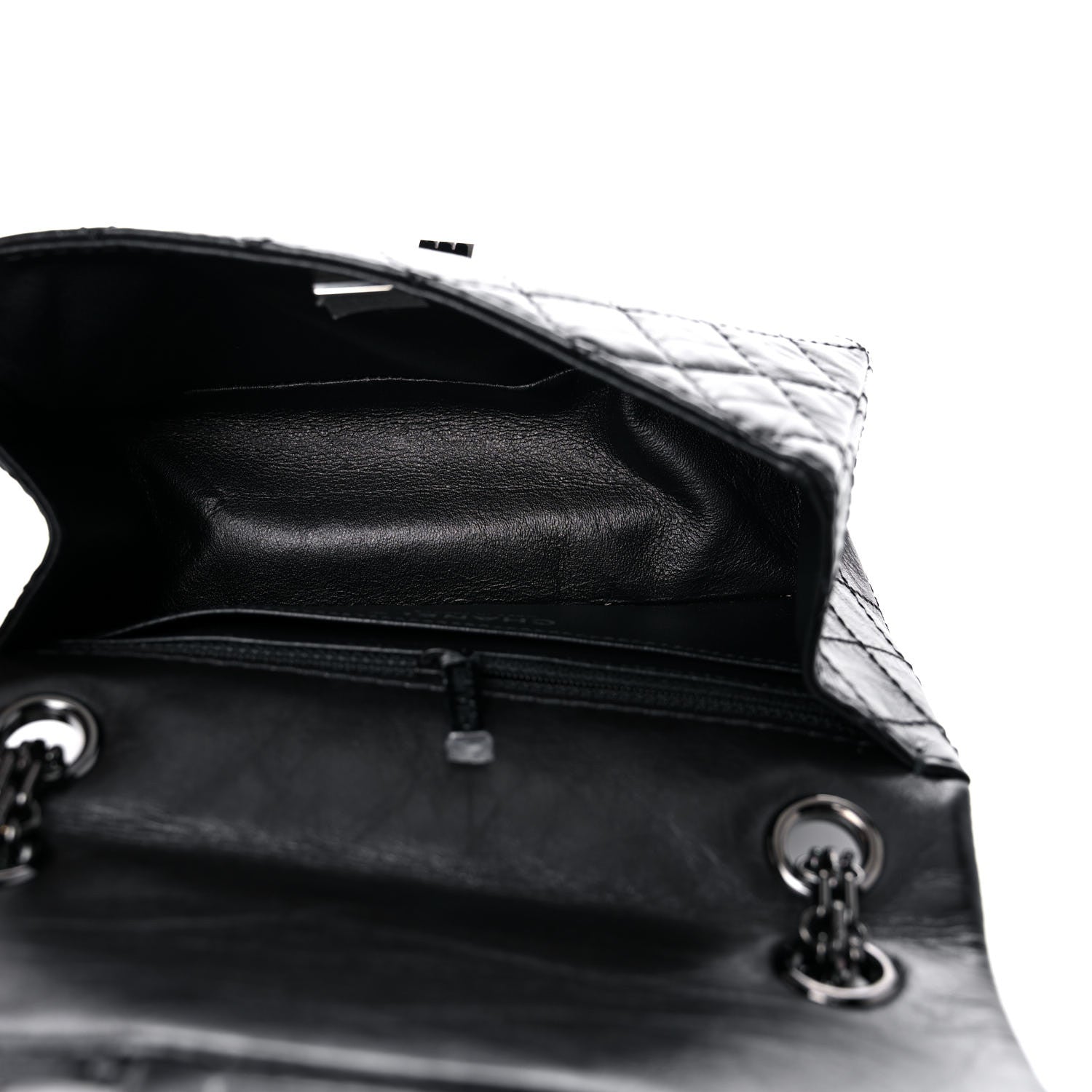 Chanel Aged Calfskin Quilted 2.55 Reissue Mini Flap So Black 5 of 13