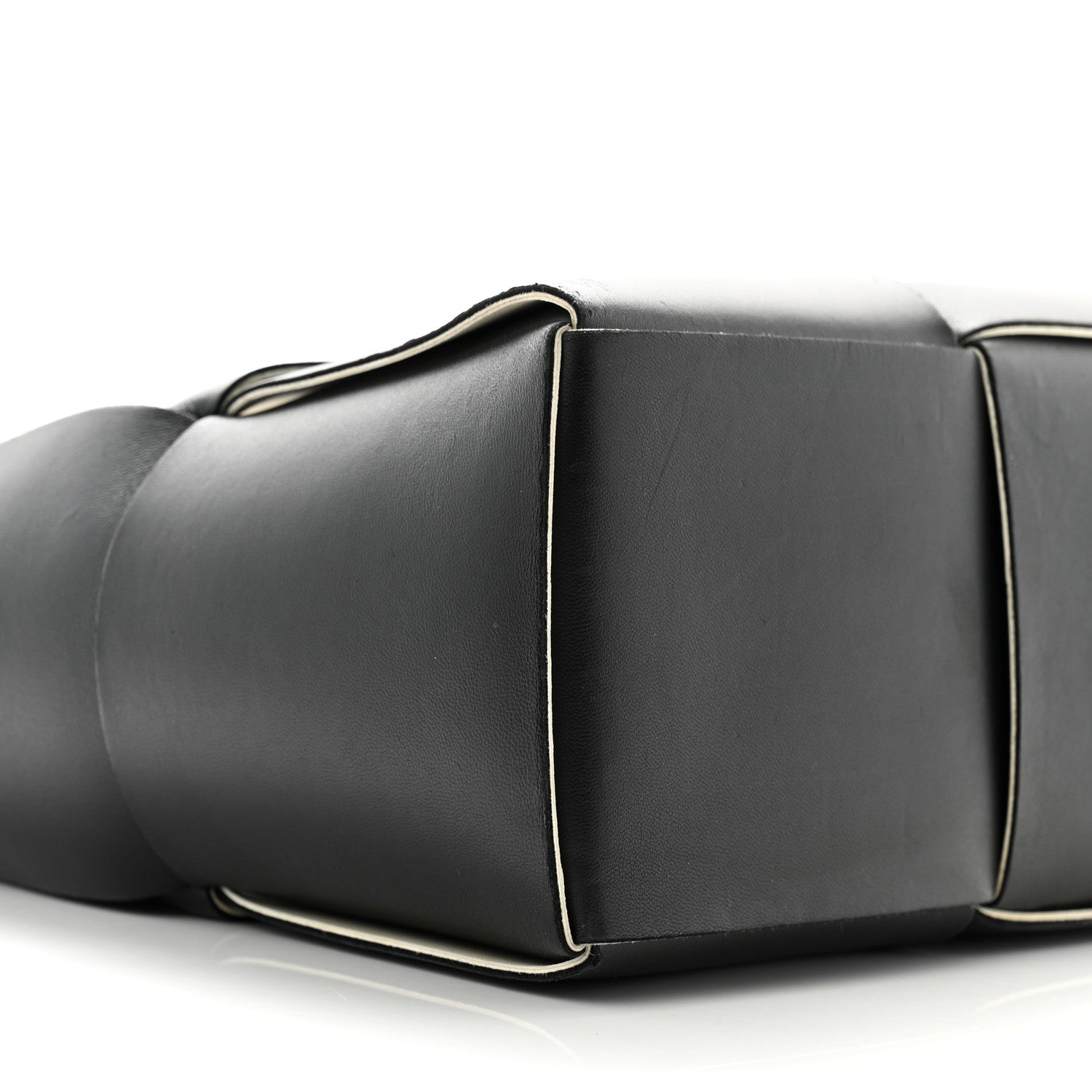 Bottega Veneta Nappa Maxi Intrecciato Arco Tote Black White 9 of 12