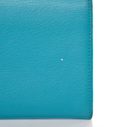 Balenciaga Supple Calfskin Papier Platre Money Wallet Bleu Caraibes 14 of 17