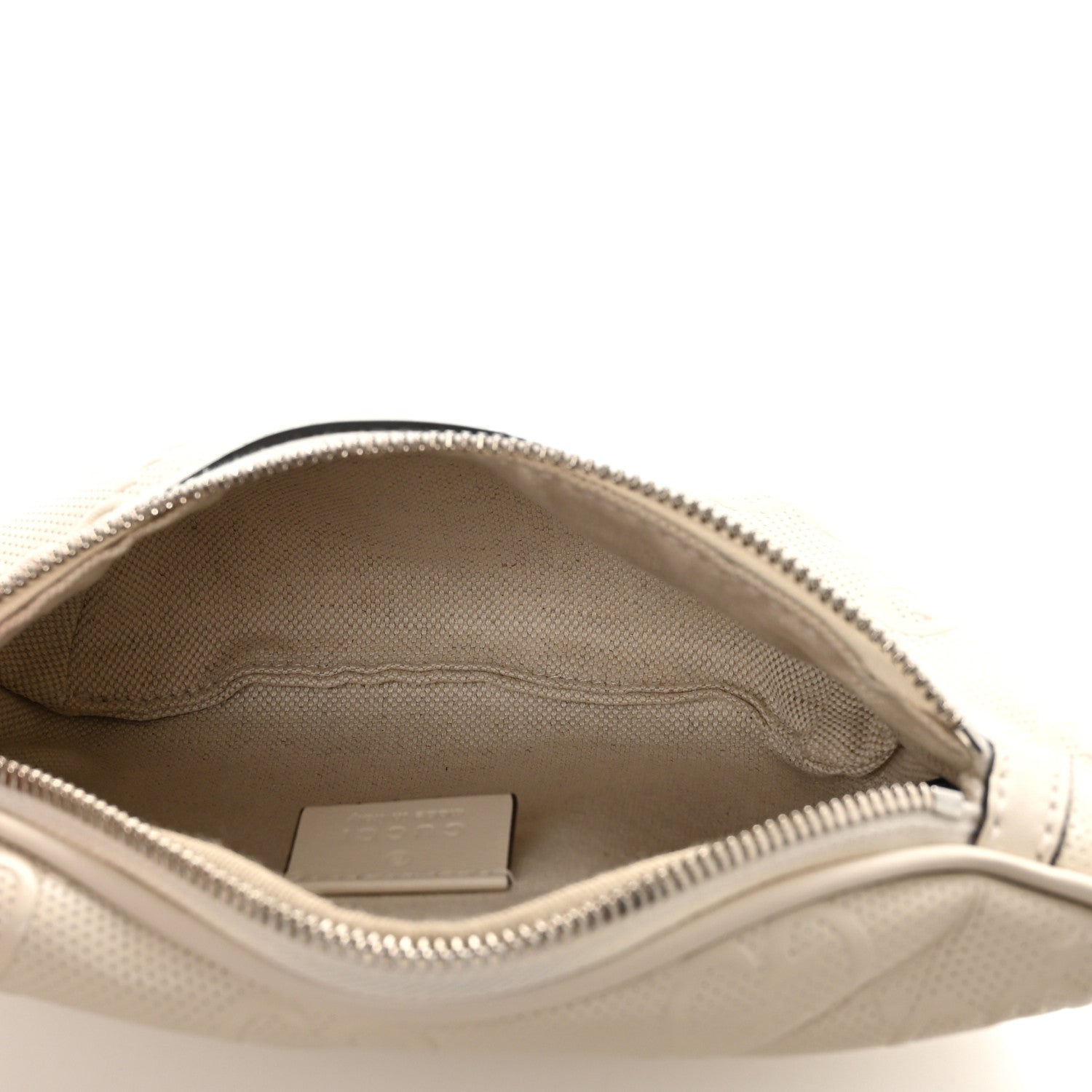 Gucci Calfskin GG Tennis Embossed Belt Bag Mystic White 5 of 10