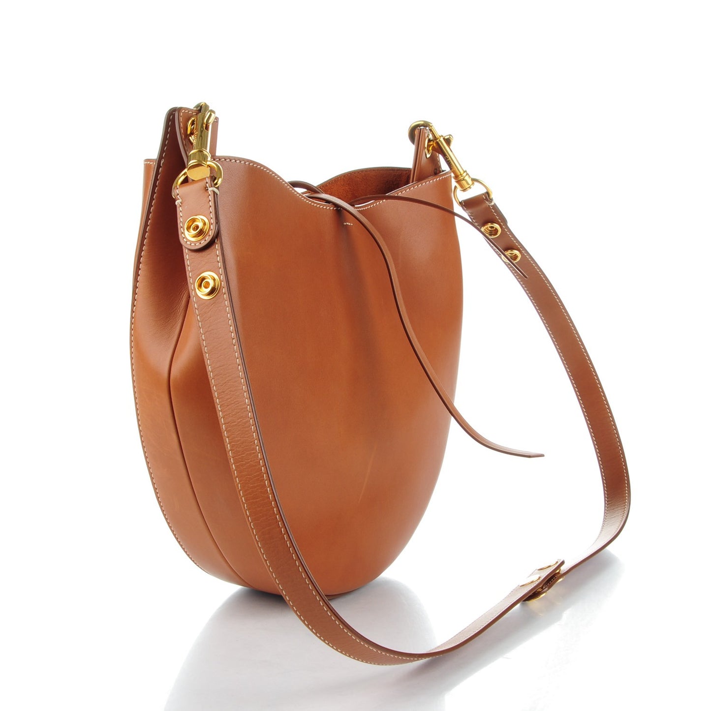 Natural Calfskin Small Hobo Tan