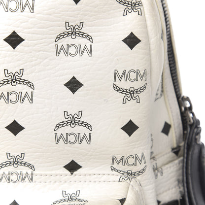 MCM Visetos Medium Side Studs Stark Backpack White 14 of 15