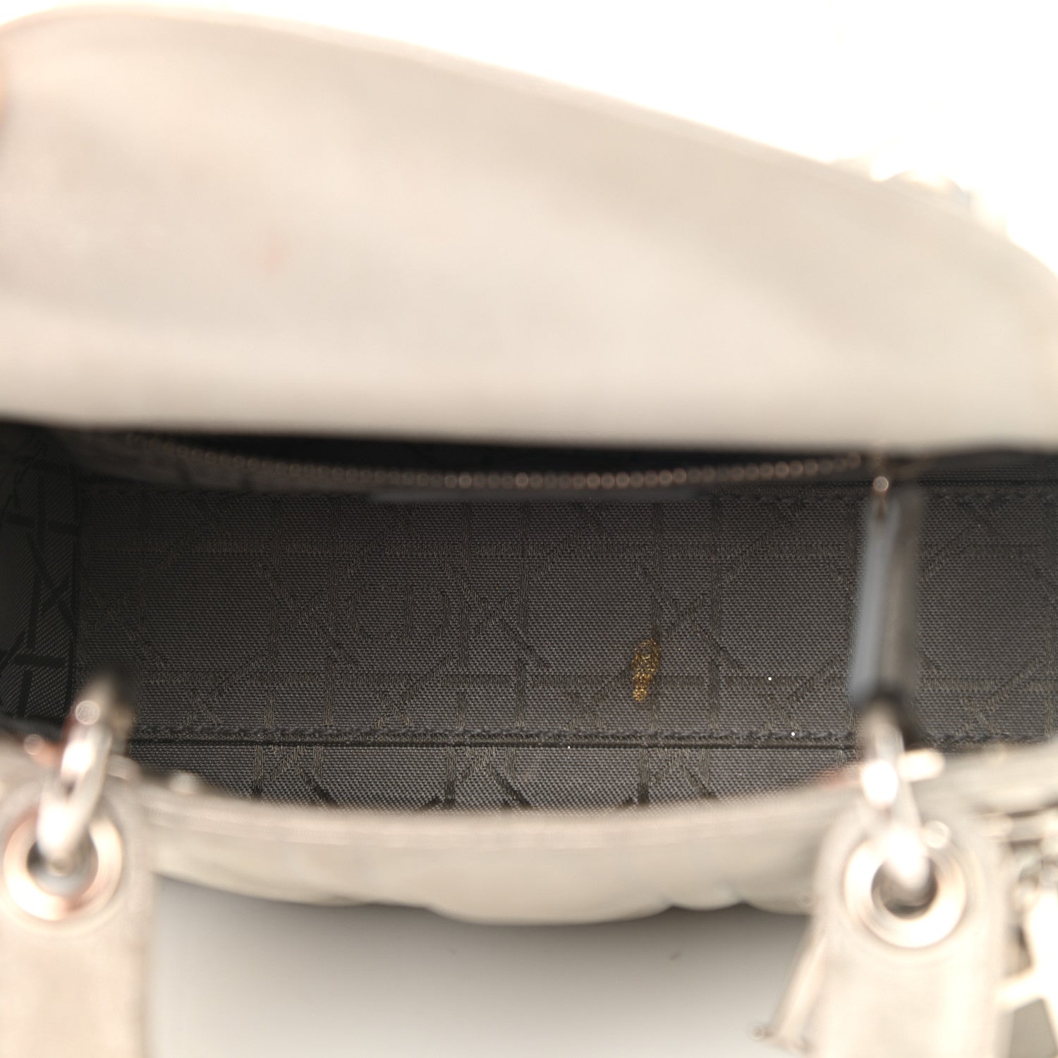Christian Dior Metallic Nubuck Cannage Mini Lady Dior Silver 5 of 14