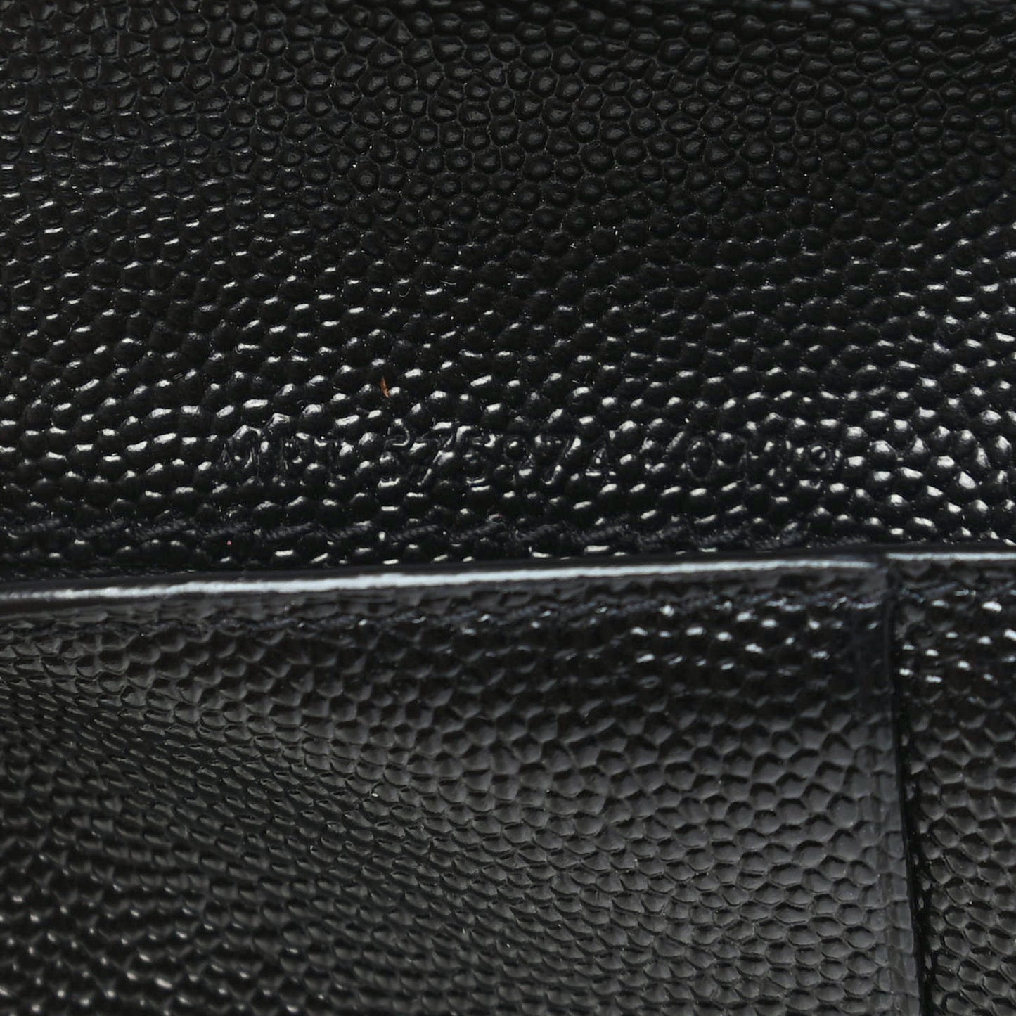 Grain De Poudre Matelasse Chevron Monogram Zipped Two-Part Wallet Black