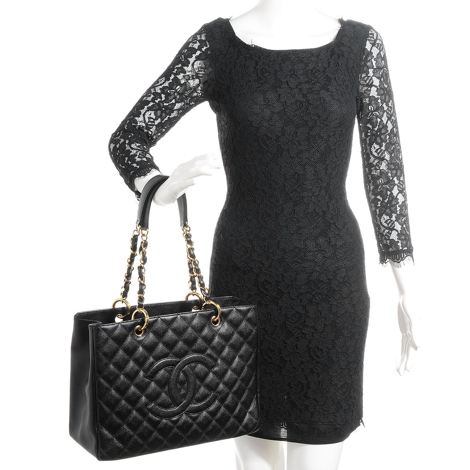 Chanel Caviar Grand Shopping Tote GST Black 2 of 7