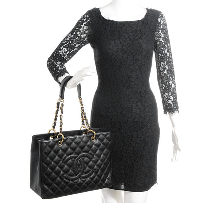 Chanel Caviar Grand Shopping Tote GST Black 2 of 7
