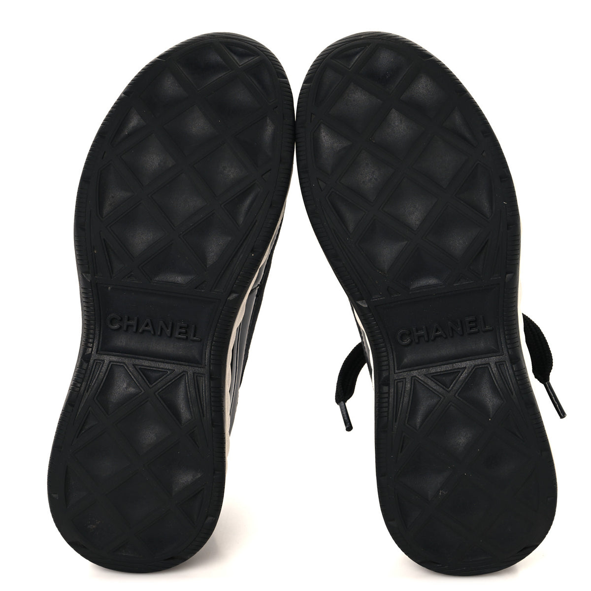 Chanel Velvet Calfskin Mixed Fibers CC Sneakers 36 Black 6 of 9